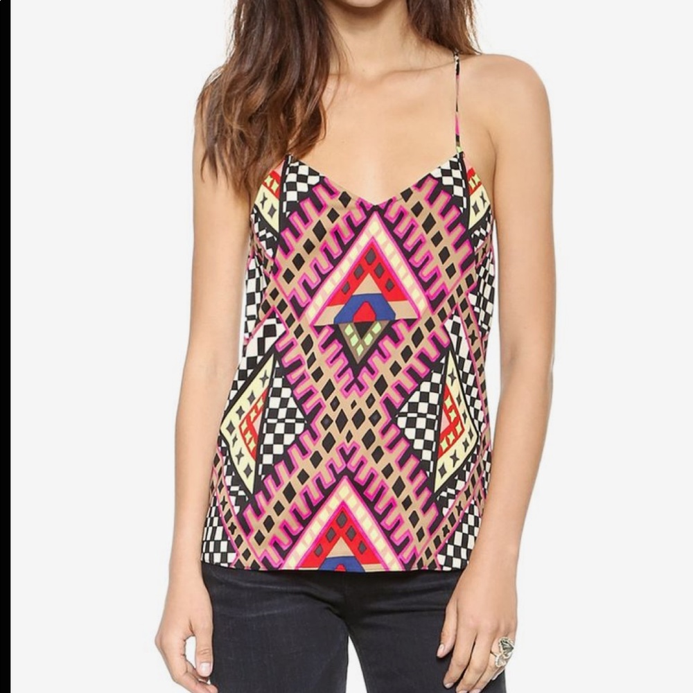 NWOT Mara Hoffman Geo Bazaar Print Racer Back Top